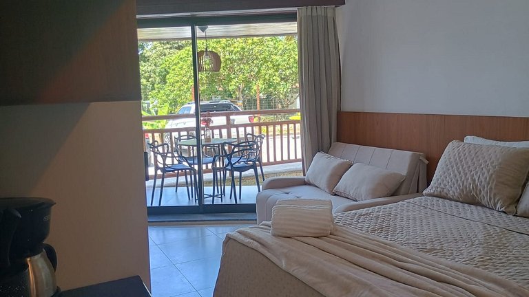 Flat de 1 quarto beira mar Atlantico Carneiros