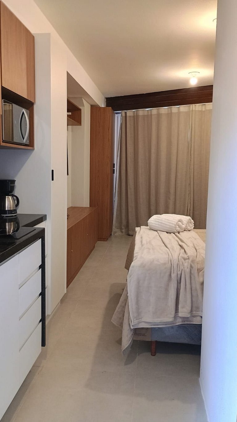 Flat de 1 quarto beira mar Atlantico Carneiros