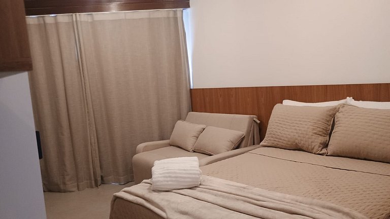 Flat de 1 quarto beira mar Atlantico Carneiros