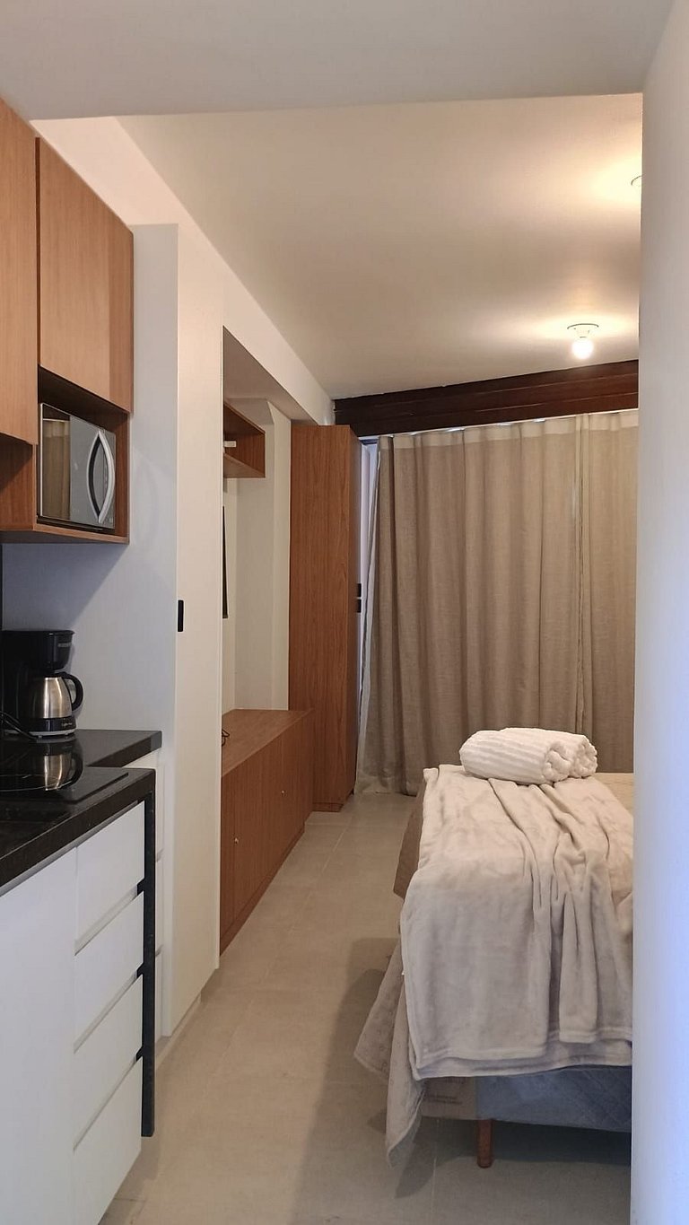 Flat de 1 quarto beira mar Atlantico Carneiros