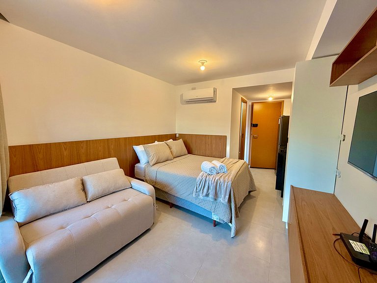 Flat de 1 quarto Pé na areia - Carneiros Atlantico